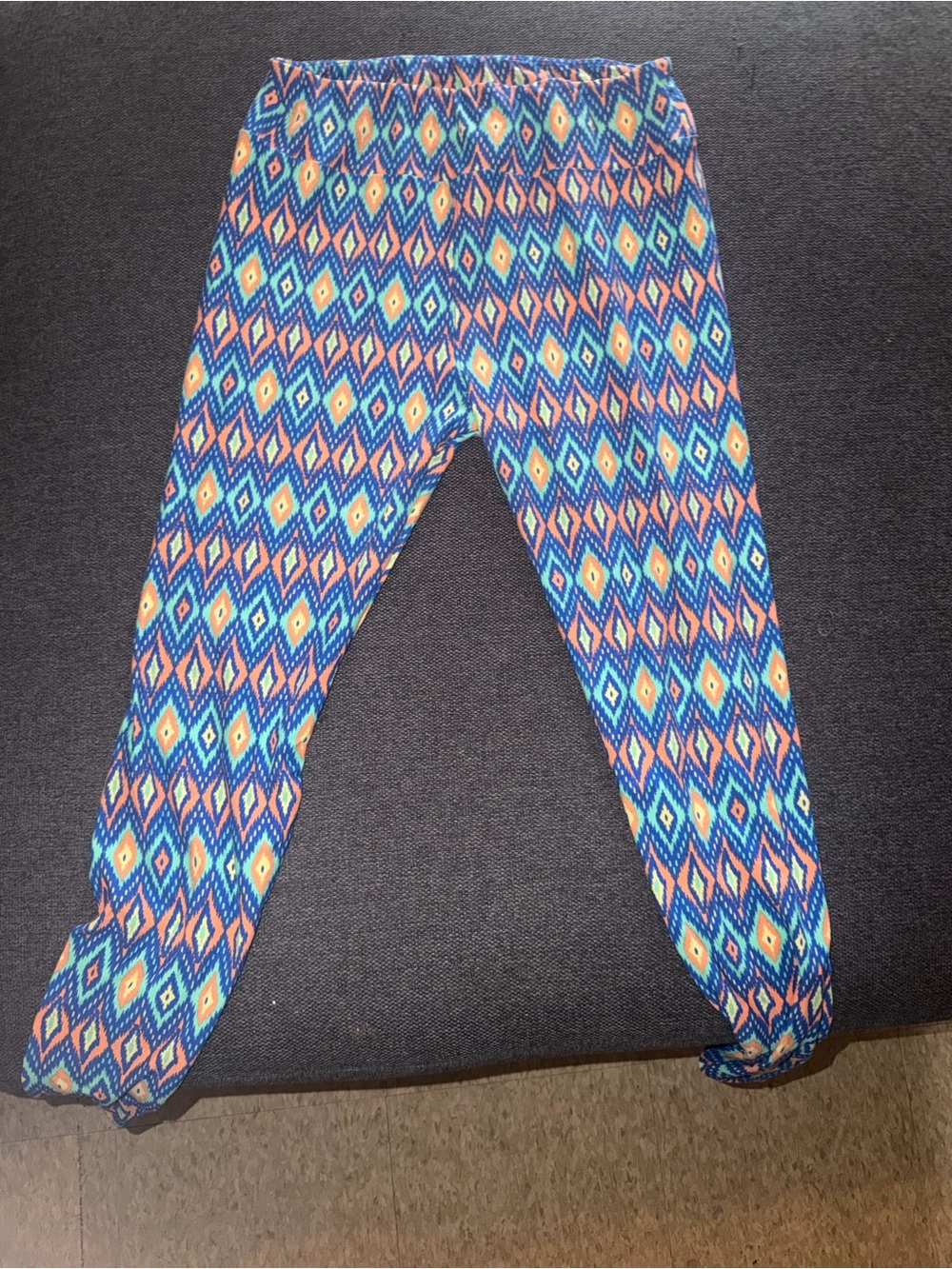 Lularoe Women’s Blue Geometric Print Elastic Waist Bottoms
